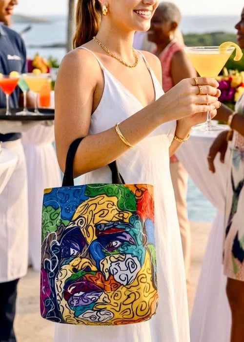 "Aisha" Fine Art Tote Bag – by Jaime Díaz | Las Negronas Collection